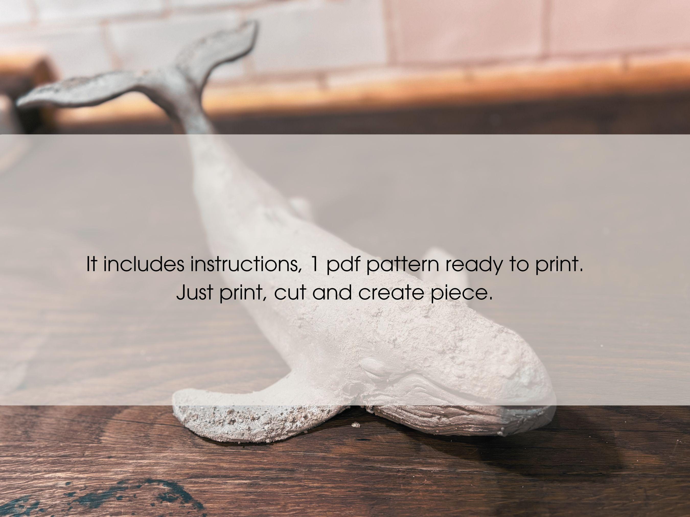 Whale Pottery Template: Slab Building PDF (Instant Download)