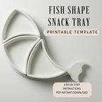 Snack tray Pottery Template: Slab Building Pattern (PDF)