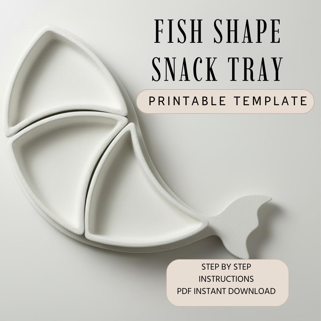 Snack tray Pottery Template: Slab Building Pattern (PDF)