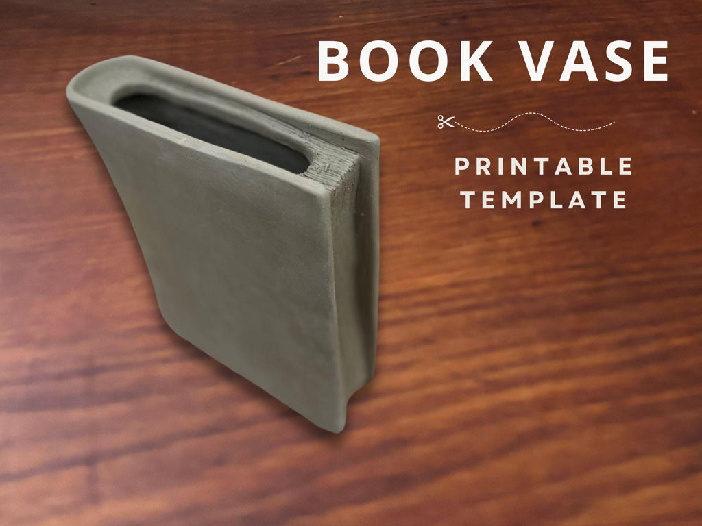 Book Vase Pottery Template: Slab Built DIY Pottery Tool (PDF Pattern)