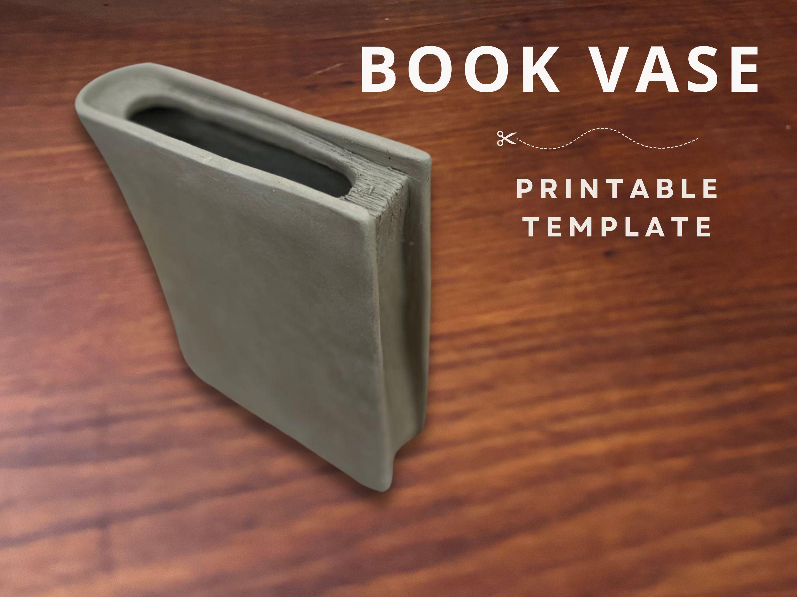 Book Vase Pottery Template: Slab Built DIY Pottery Tool (PDF Pattern)