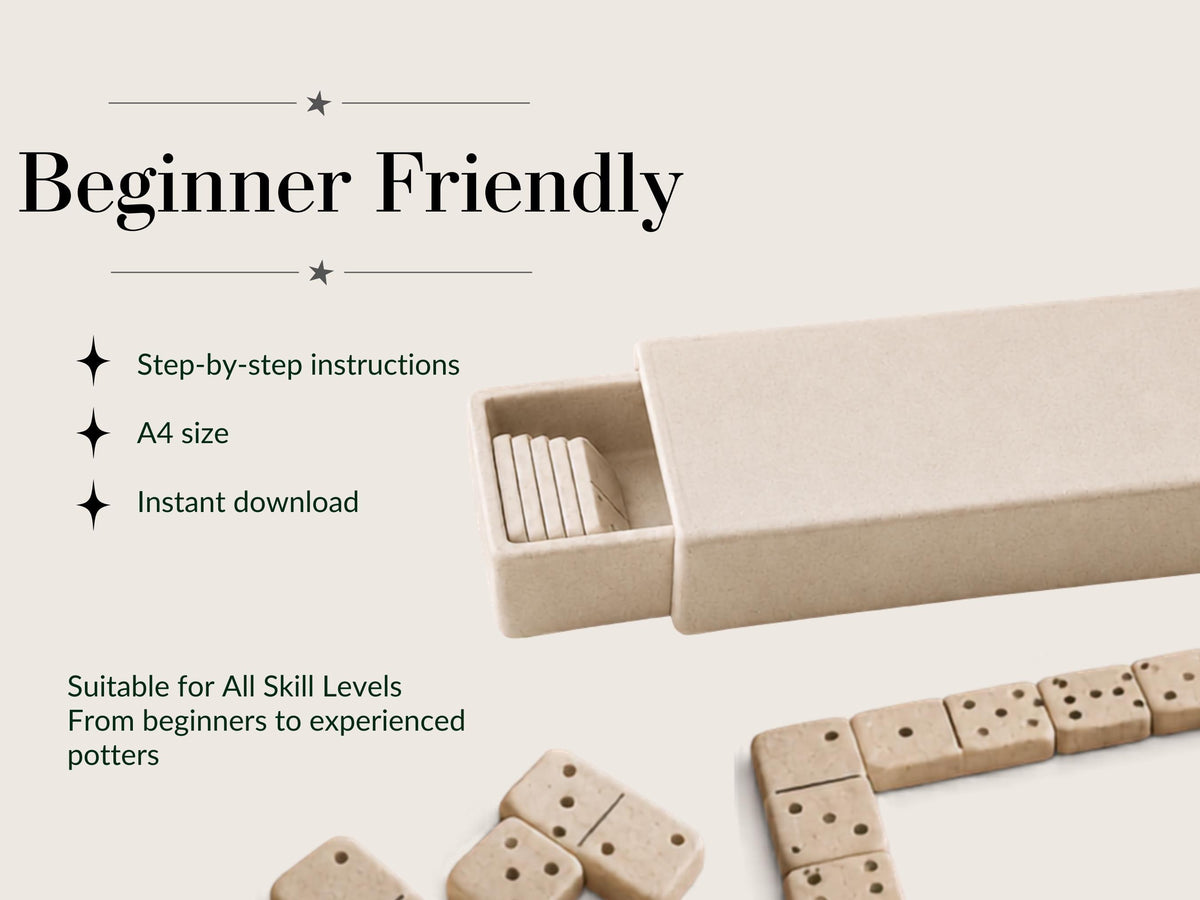 Domino Set Pottery Template: Slab Building PDF ceramic template  (Instant Download)
