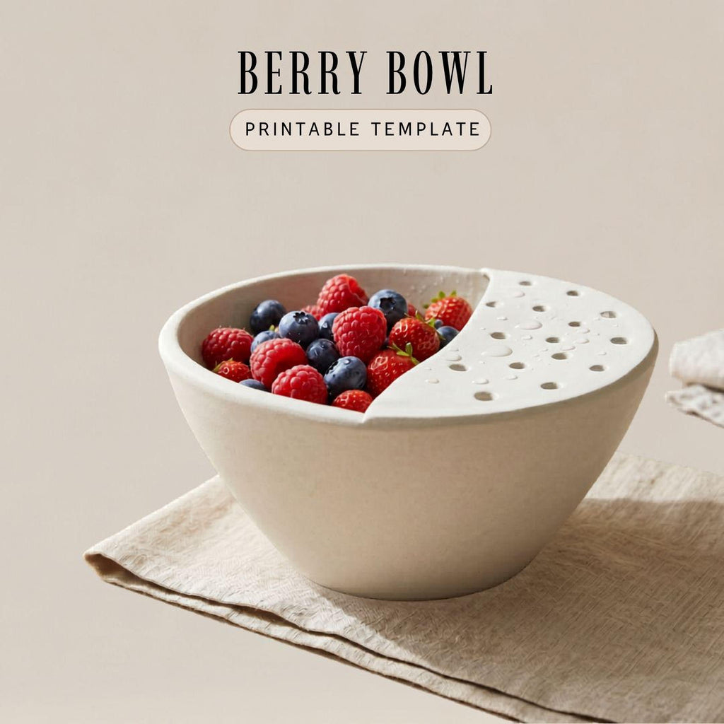 A white bowl filled with fresh raspberries and blueberries sits on a beige cloth.