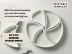 Snack tray Pottery Template: Slab Building Pattern (PDF)