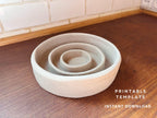 Slow Feeder Dog Bowl Pottery Template: Slab Building PDF Pattern