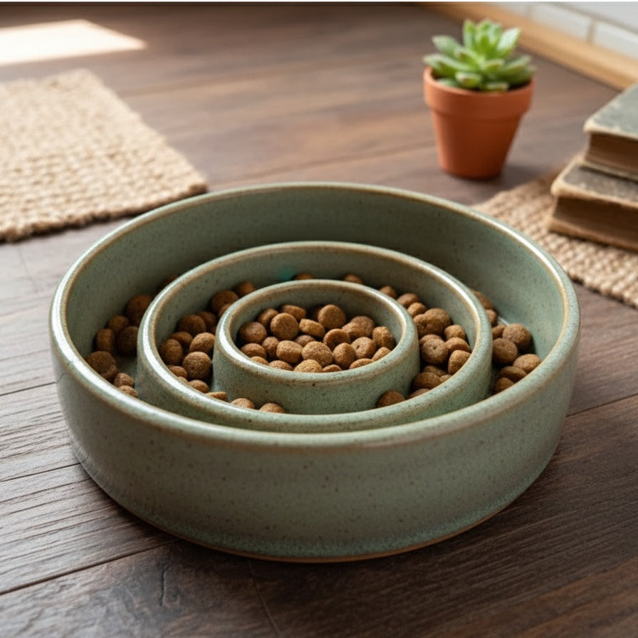 Slow Feeder Dog Bowl Pottery Template: Slab Building PDF Pattern
