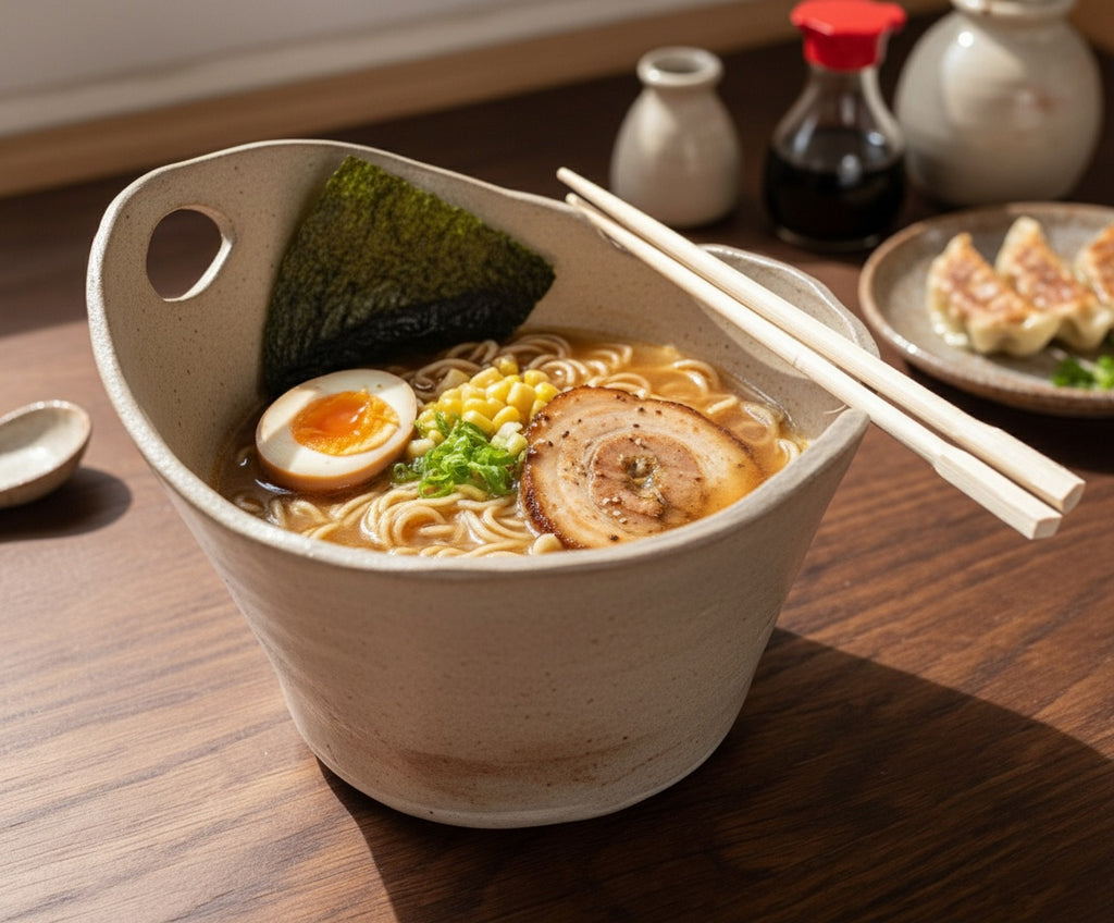 Ramen Bowl Pottery Template with Chopsticks Rest (PDF Pattern)