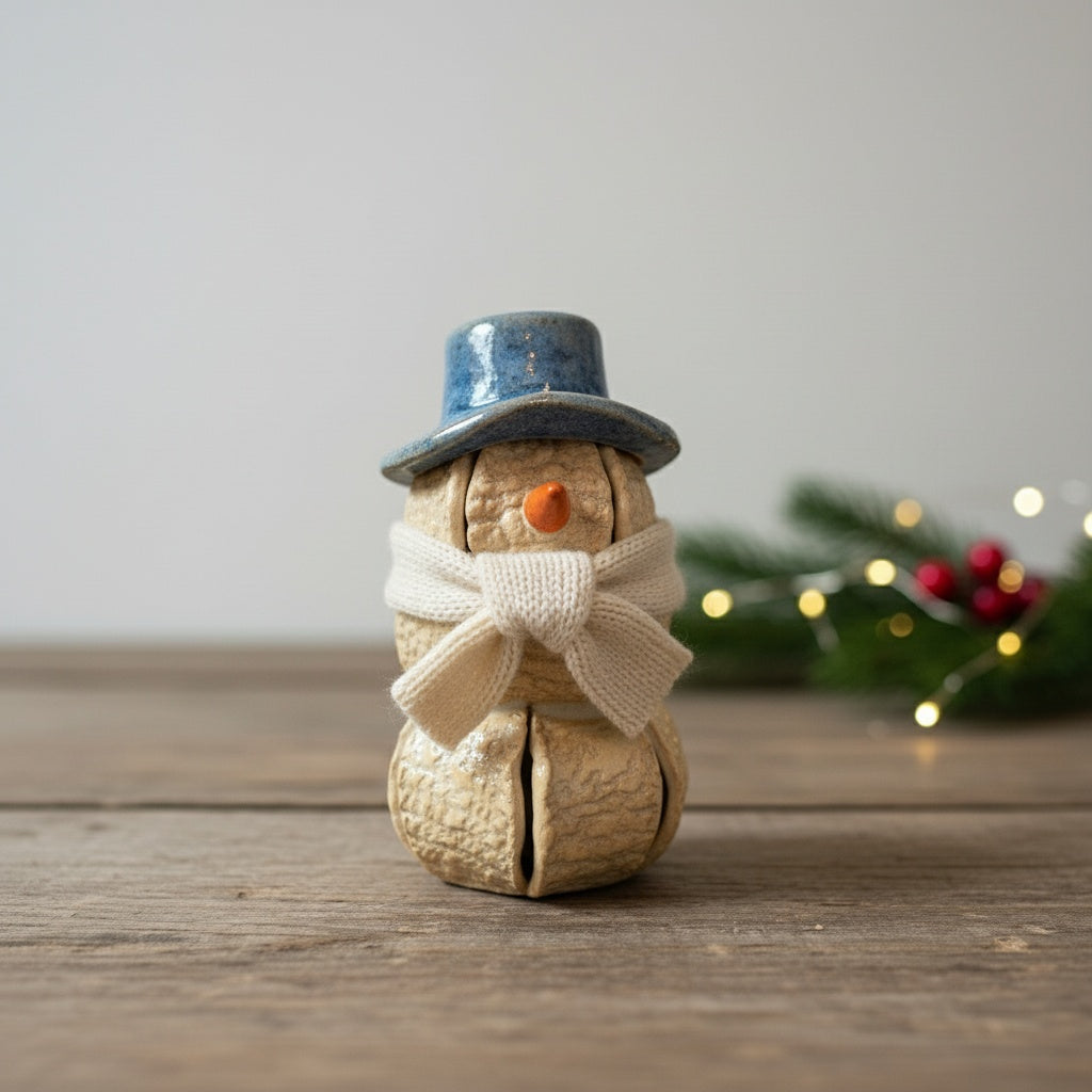 Snowman Pottery Template: Christmas Ceramic Ornaments Slab Building (PDF Pattern)