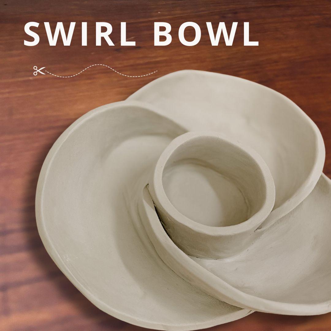Swirl Bowl Pottery Template: DIY Ceramic Pattern (PDF Pattern)