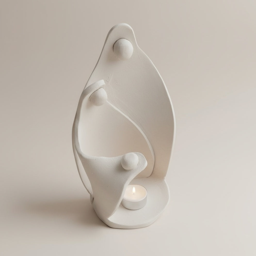 Christmas Nativity Candle Holder Pottery Template (PDF Pattern)