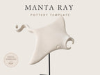 Manta Ray Pottery Template | Ceramic Slab Sculpture Pattern (Digital Download)