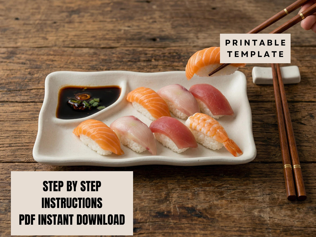 Sushi Plate Template