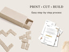 Domino Set Pottery Template: Slab Building PDF ceramic template  (Instant Download)