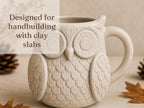 Owl Mug Pottery Slab Template | Cozy Autumn large Coffee Mug (PDF Download)
