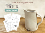 Pottery Jug Slab Building Template: DIY Ceramic Pitcher (PDF Pattern)
