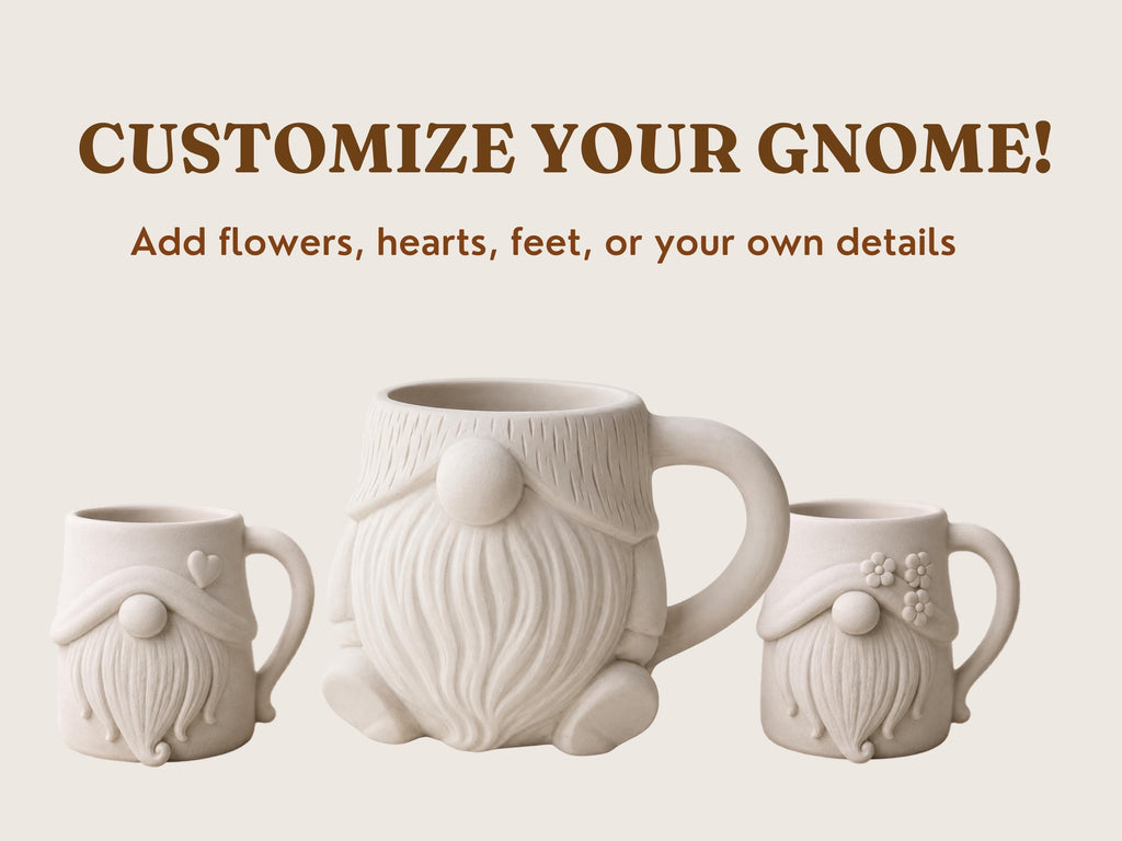 Gnome Mug Pottery Template | Cozy Autumn large Coffee Mug (PDF Download)