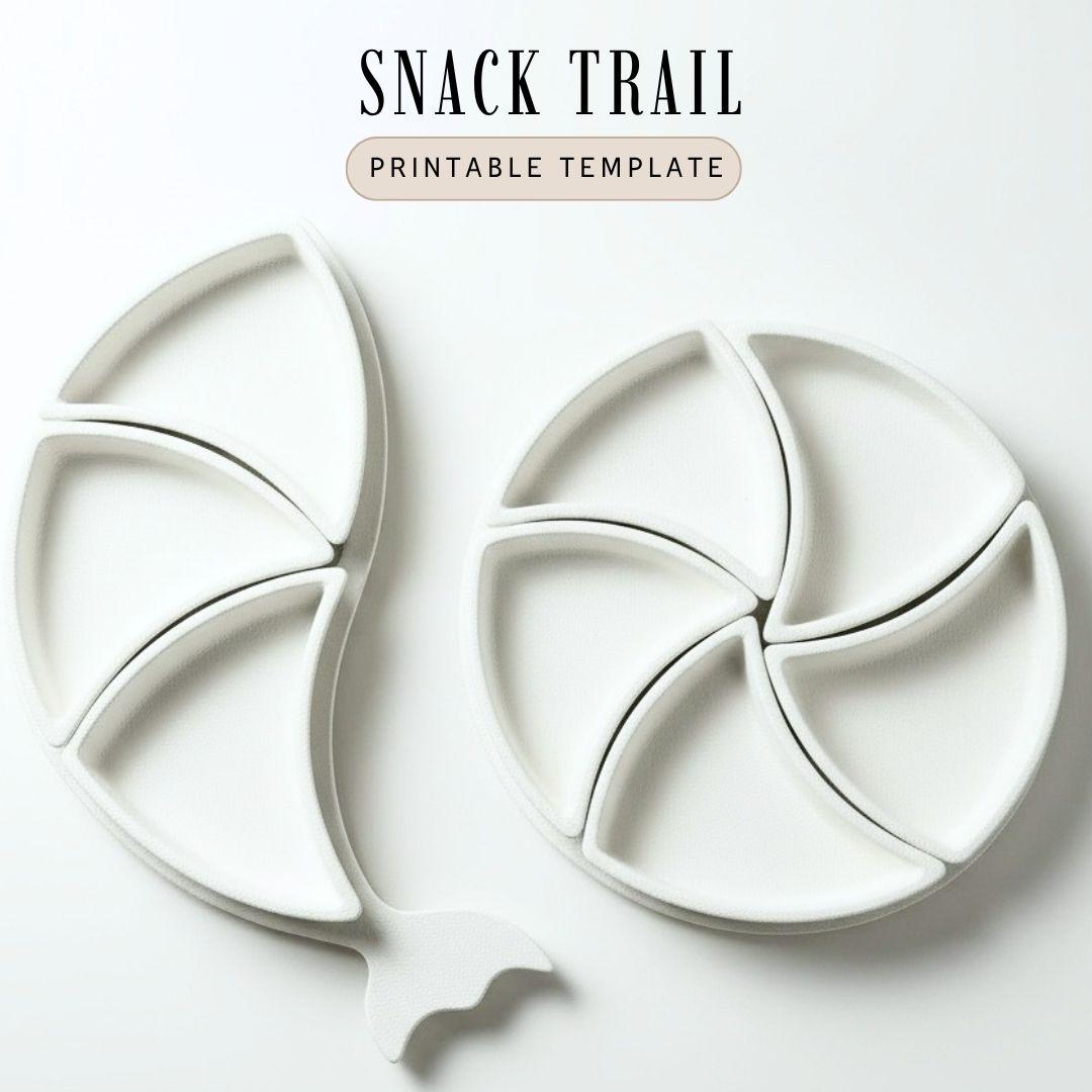 Snack tray Pottery Template: Slab Building Pattern (PDF)