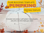 Ceramic Pumpkin Pottery Template: Halloween DIY Slab Building (PDF Pattern)