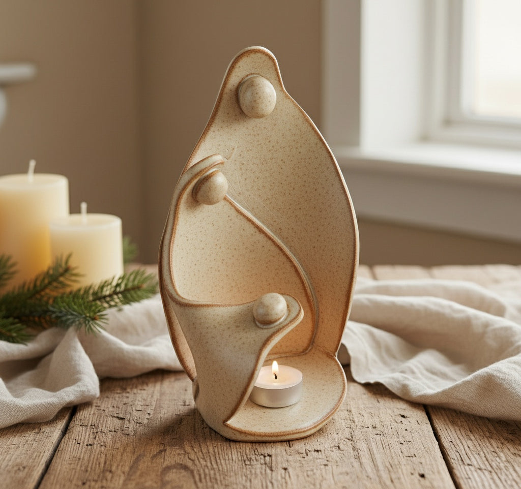 Christmas Nativity Candle Holder Pottery Template (PDF Pattern)
