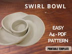 Swirl Bowl Pottery Template: DIY Ceramic Pattern (PDF Pattern)