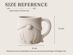 Gnome Mug Pottery Template, Cozy Autumn Large Coffee Mug PDF File
