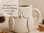 Owl Mug Template, Pottery Slab Pattern PDF Download For Large Mug