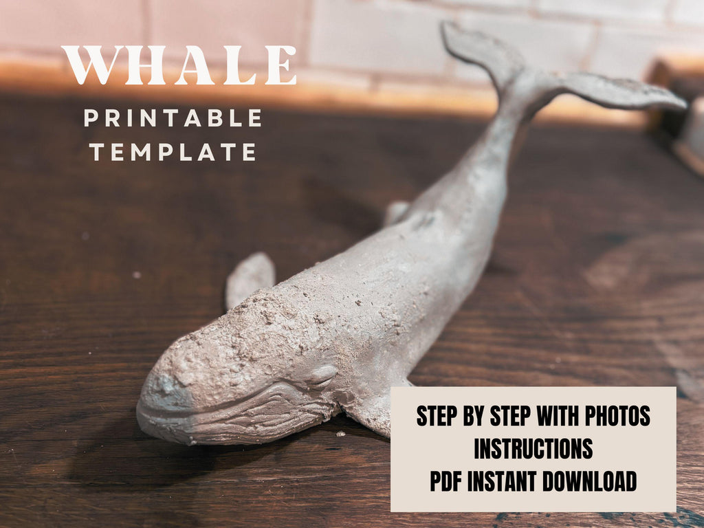 Whale Pottery Template: Slab Building PDF (Instant Download)