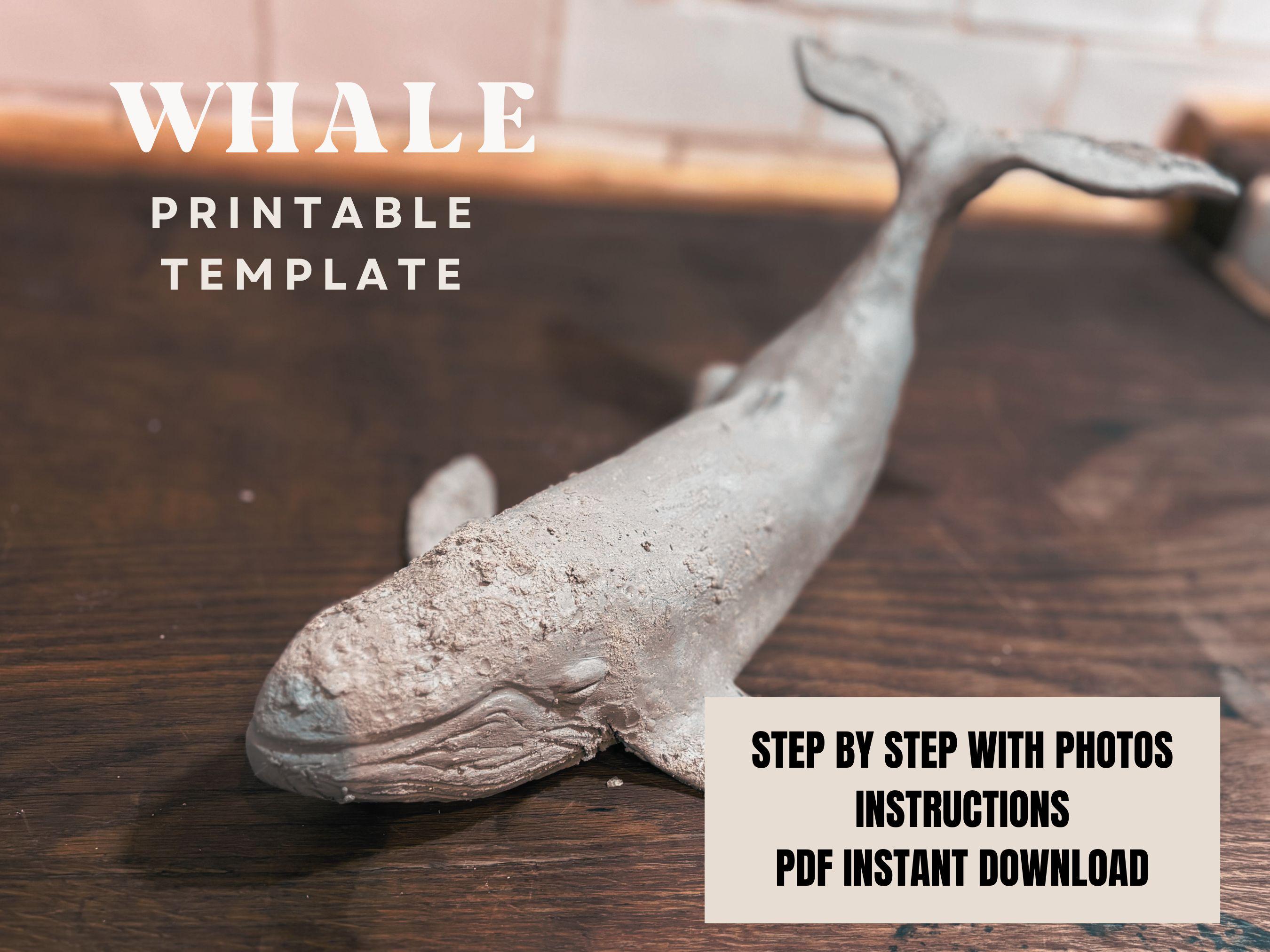 Whale Pottery Template: Slab Building PDF (Instant Download)