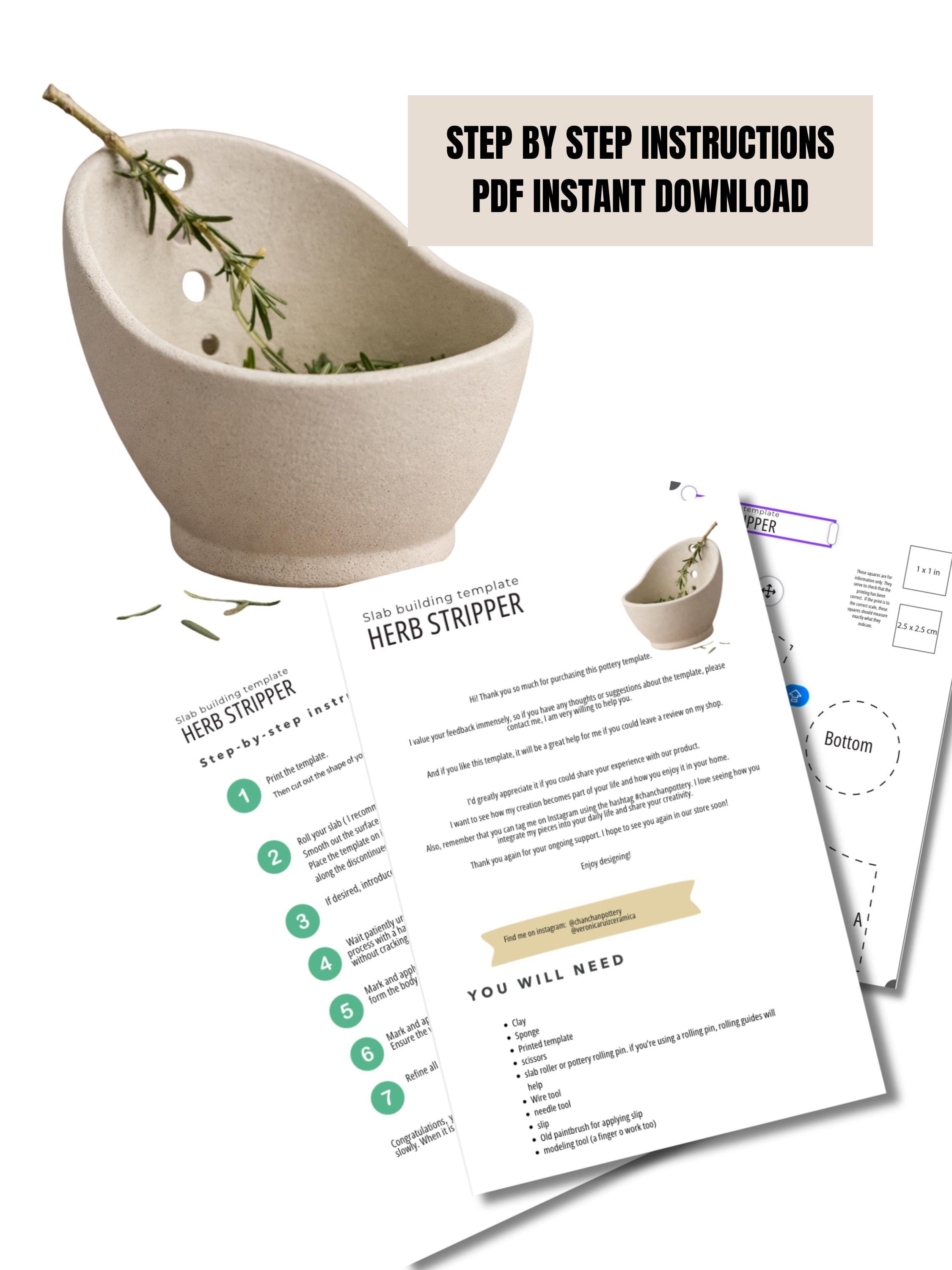 a step-by-step guide for building a herb strainer, along with a diagram and instructions. The guide includes a list of steps and a diagram to help users follow the instructions.