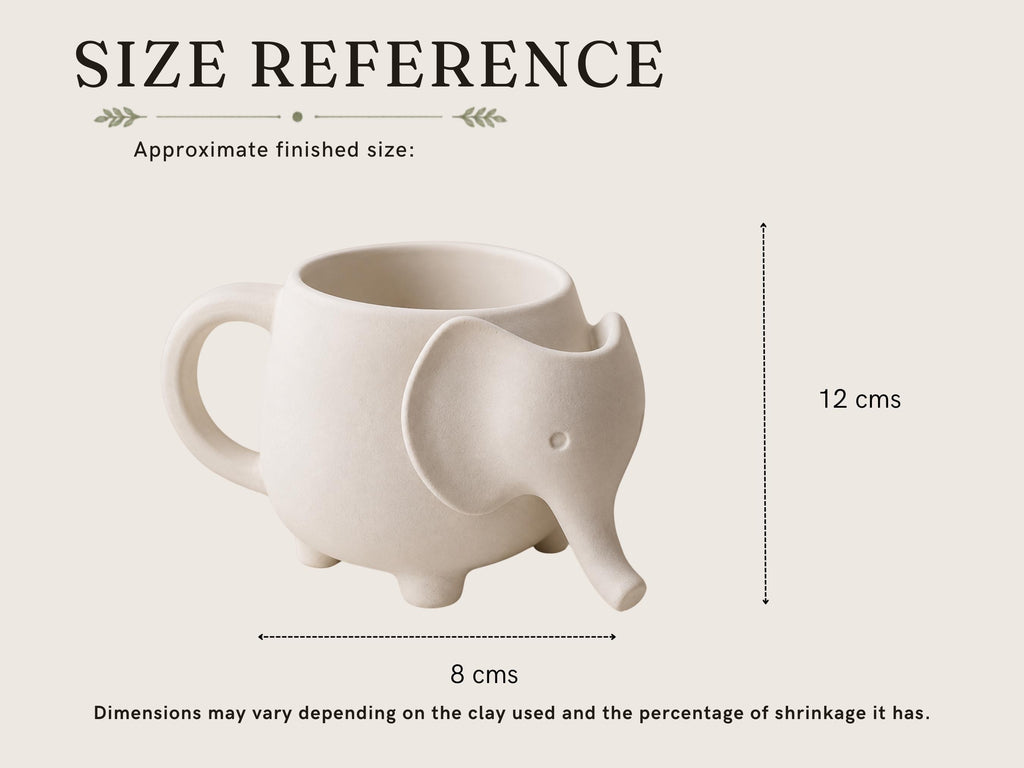 Elephant Mug with tea bag holder Pottery Template