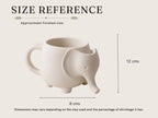Elephant Mug with tea bag holder Pottery Template