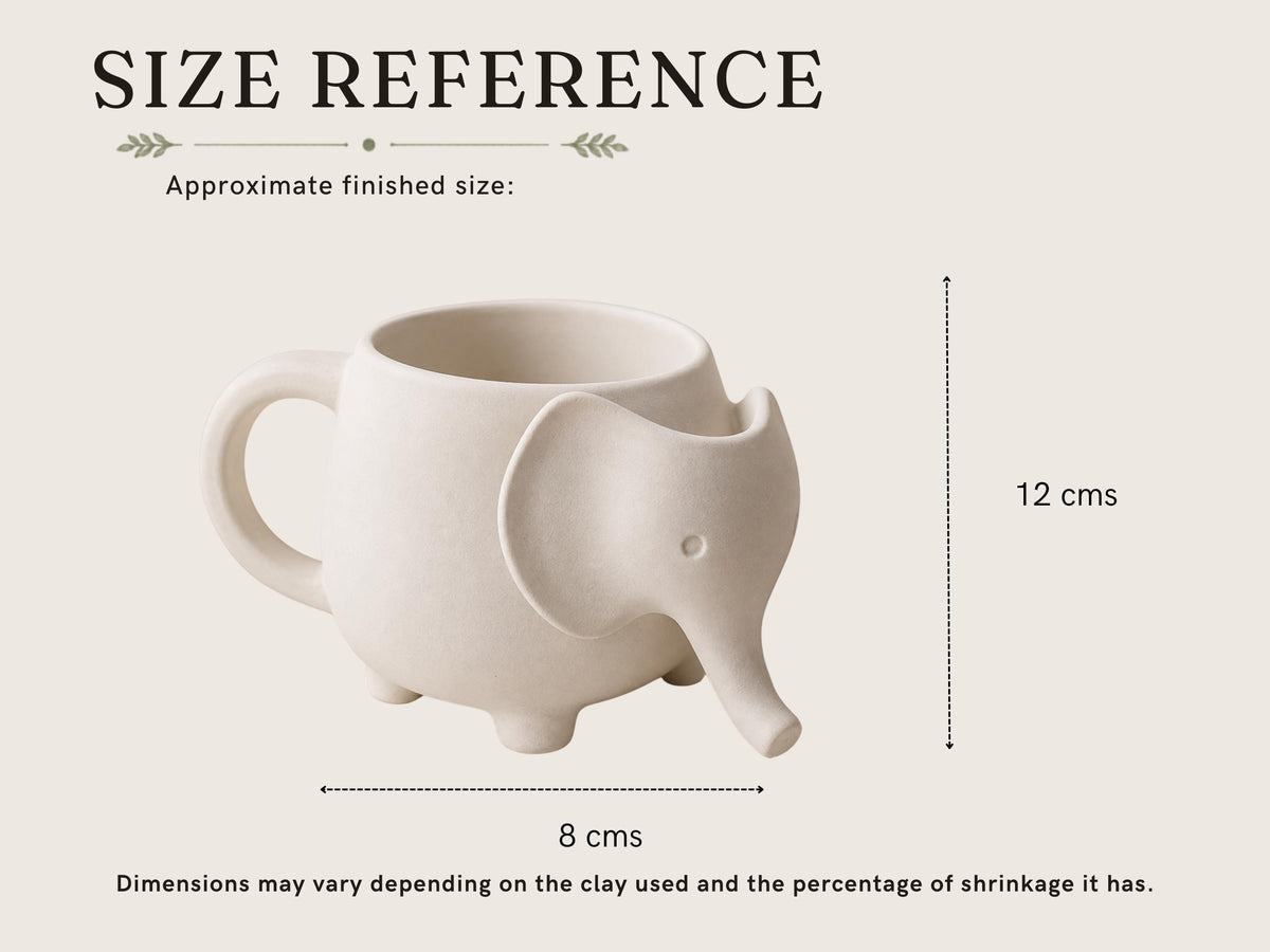 Elephant Mug with tea bag holder Pottery Template