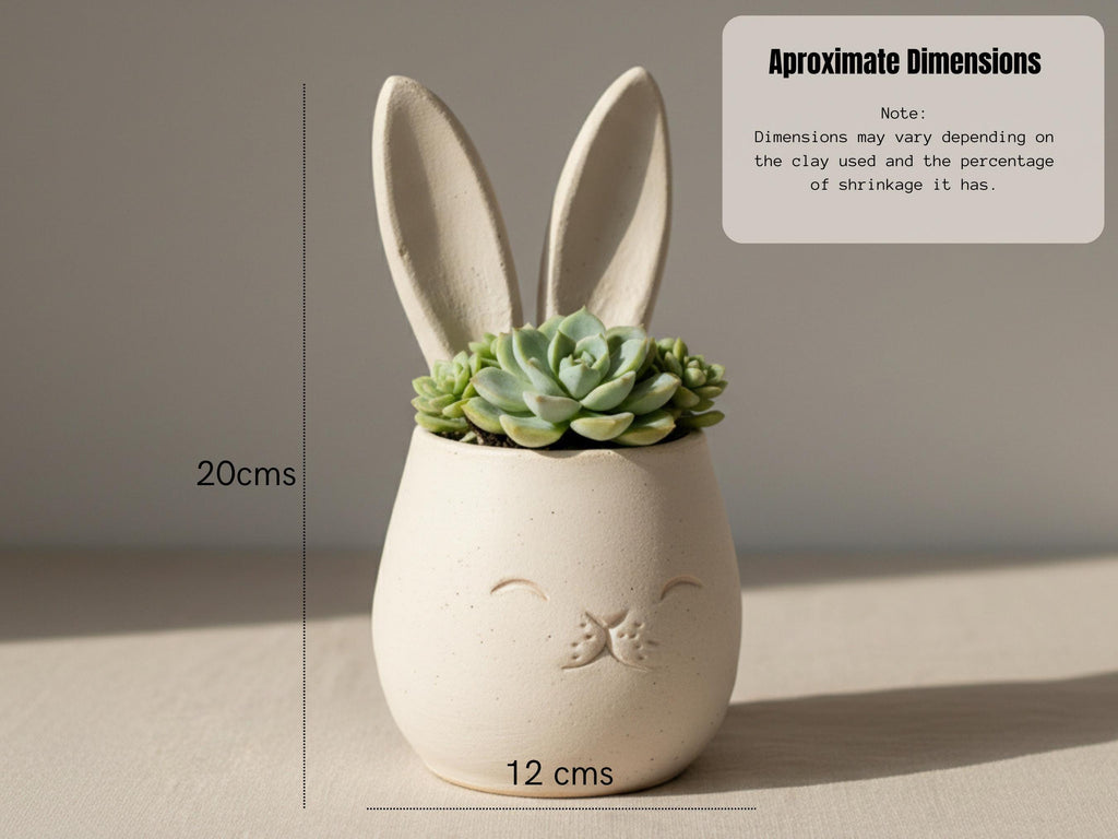 Bunny Planter Template - DIY Slab Building PDF Pattern for Handbuilt Rabbit Planter