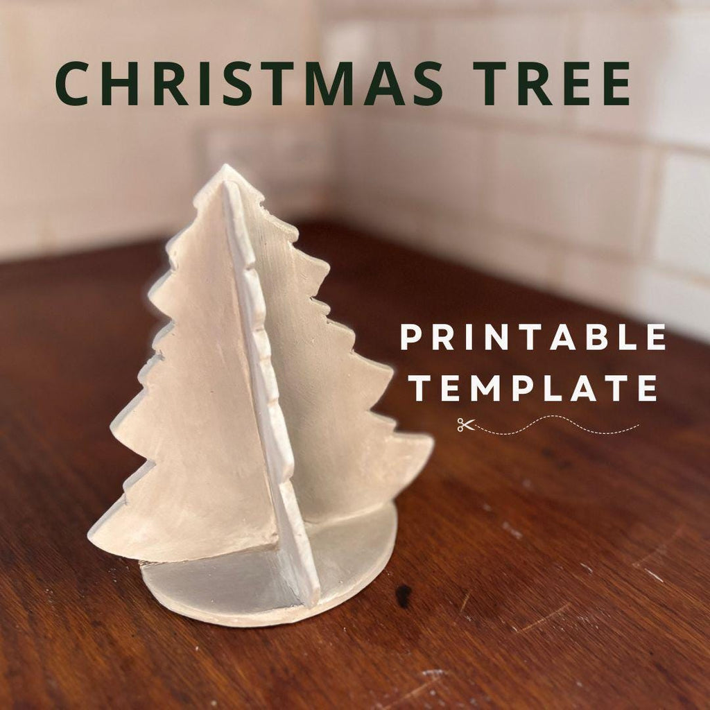 Christmas Tree Pottery Template: DIY Ceramic Decor (PDF Pattern)