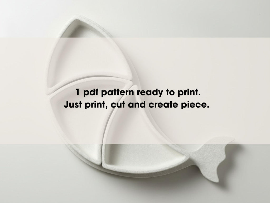 Snack tray Pottery Template: Slab Building Pattern (PDF)