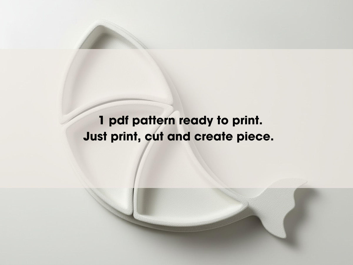 Snack tray Pottery Template: Slab Building Pattern (PDF)