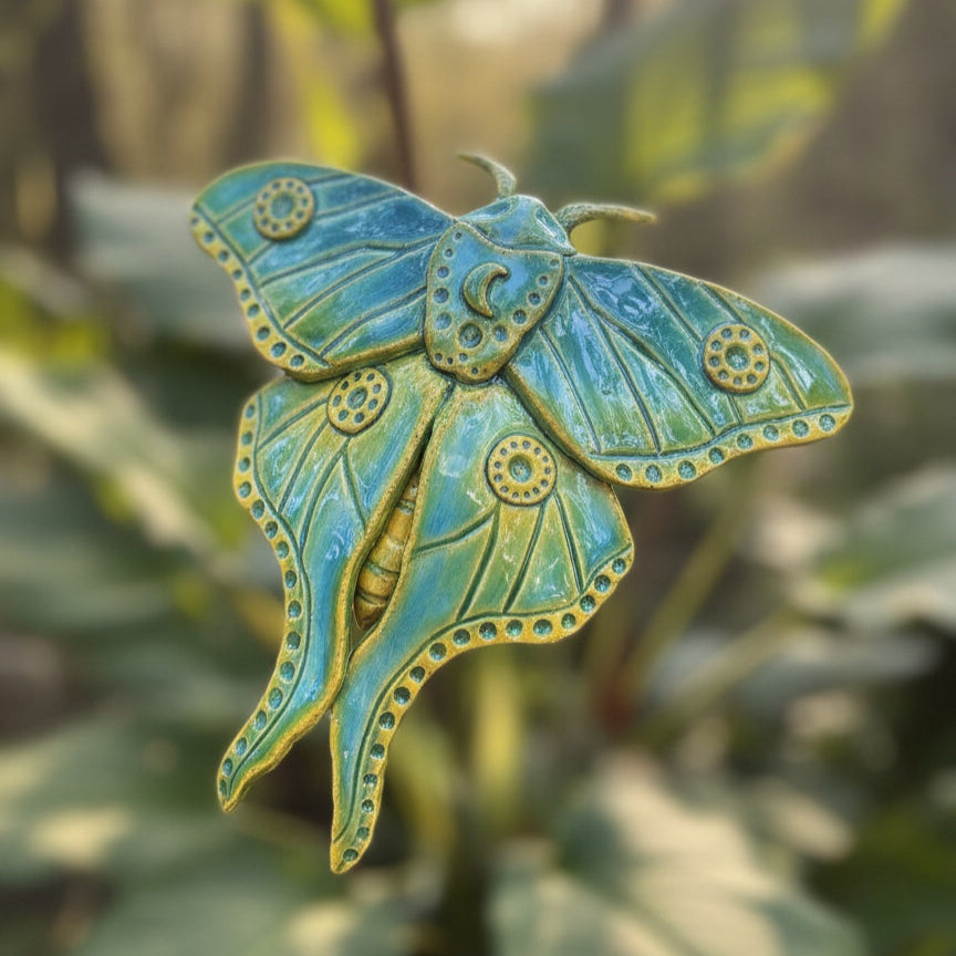 Luna Moth Pottery Template
