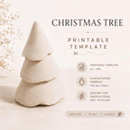 The image is a Christmas tree printable template advertisement.
