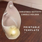 Christmas Nativity Candle Holder Pottery Template (PDF Pattern)