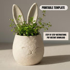 Bunny Planter Template - DIY Slab Building PDF Pattern for Handbuilt Rabbit Planter