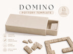 Domino Set Pottery Template: Slab Building PDF ceramic template  (Instant Download)