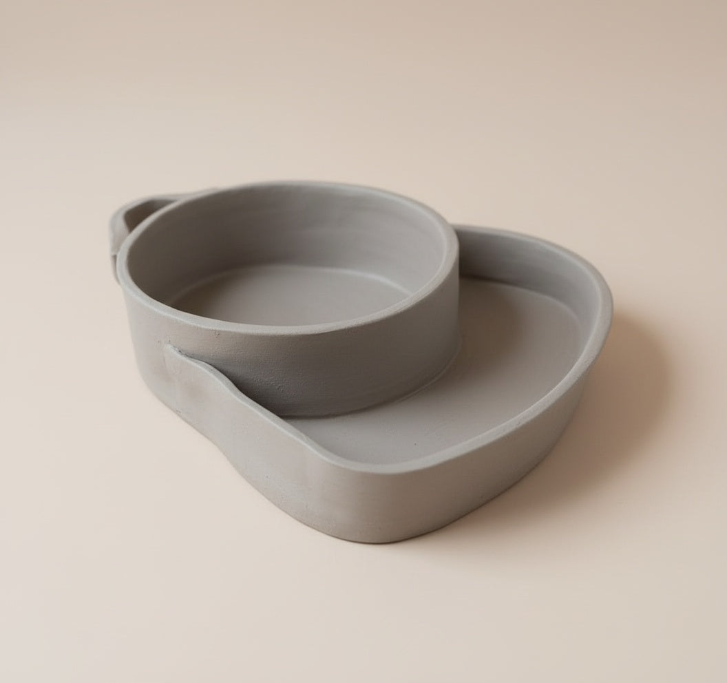 Pottery Bowl Template with Handle: Ceramic Slab Building Pattern (PDF Download)