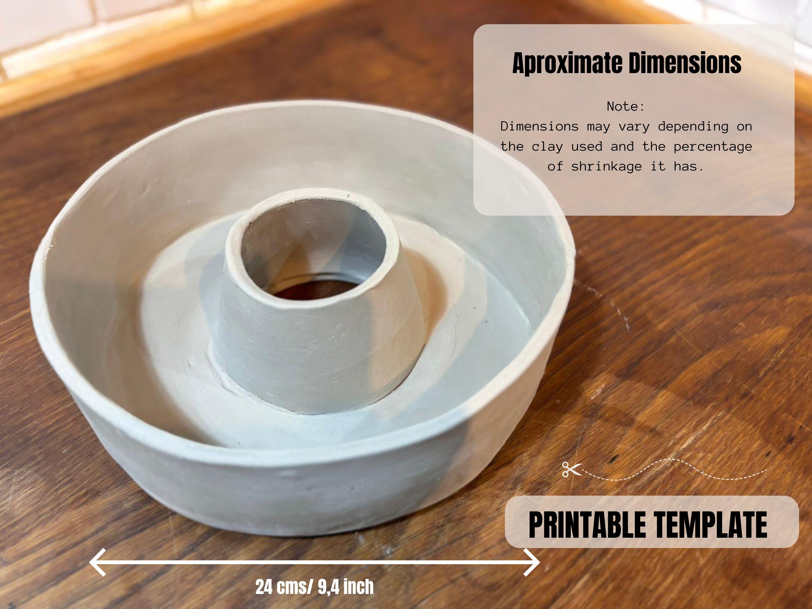 Bundt Cake Pan Pottery Template