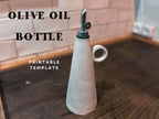 Pottery Olive Oil Bottle Template: Slab Building PDF Pattern