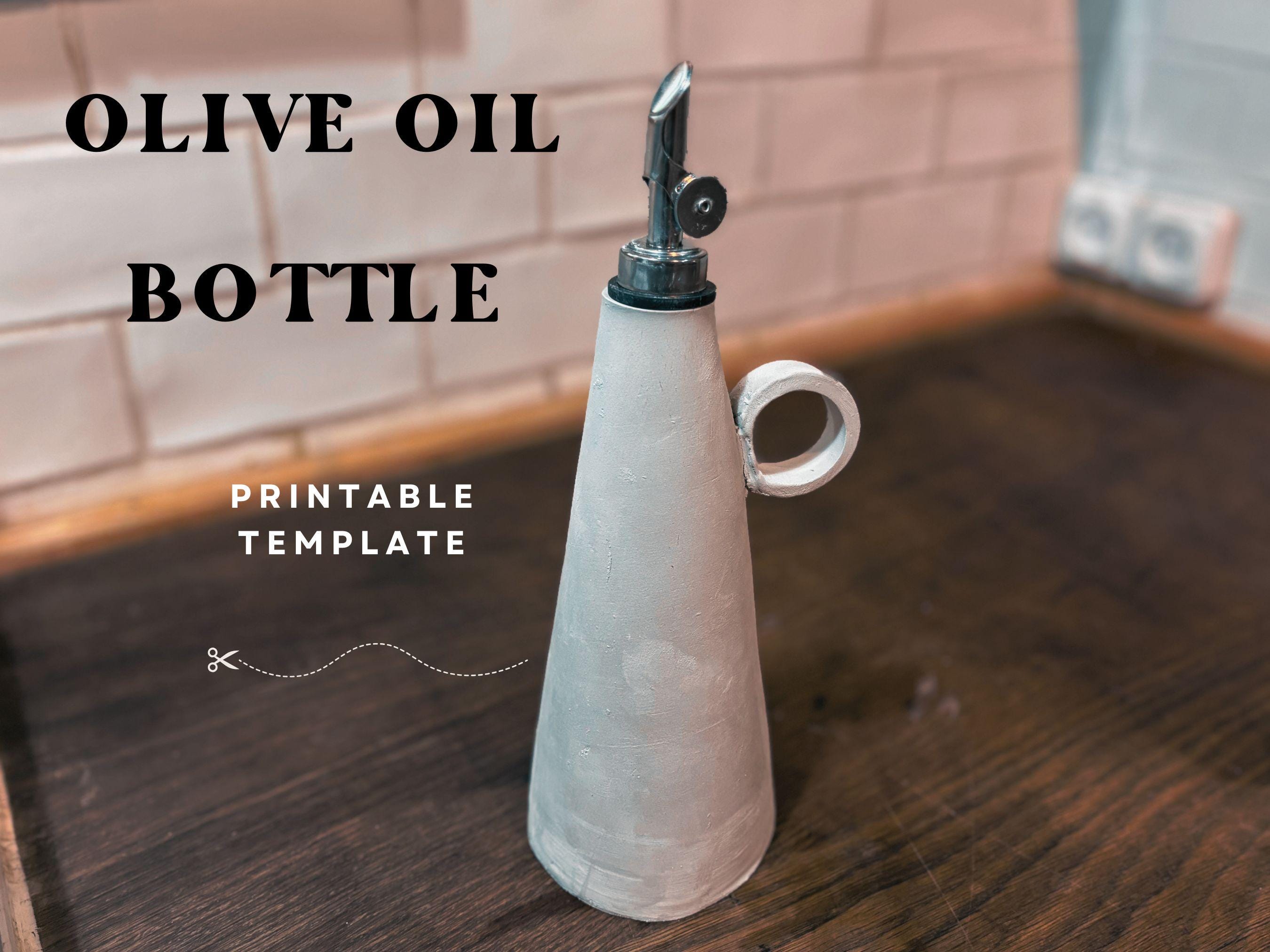 Pottery Olive Oil Bottle Template: Slab Building PDF Pattern