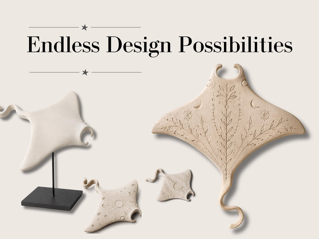 Manta Ray Pottery Template | Ceramic Slab Sculpture Pattern (Digital Download)