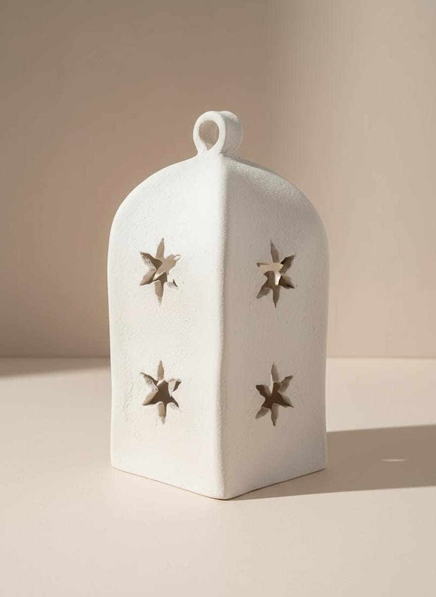 Ceramic Lantern Template – Moroccan Boho Pottery Slab Pattern PDF Download