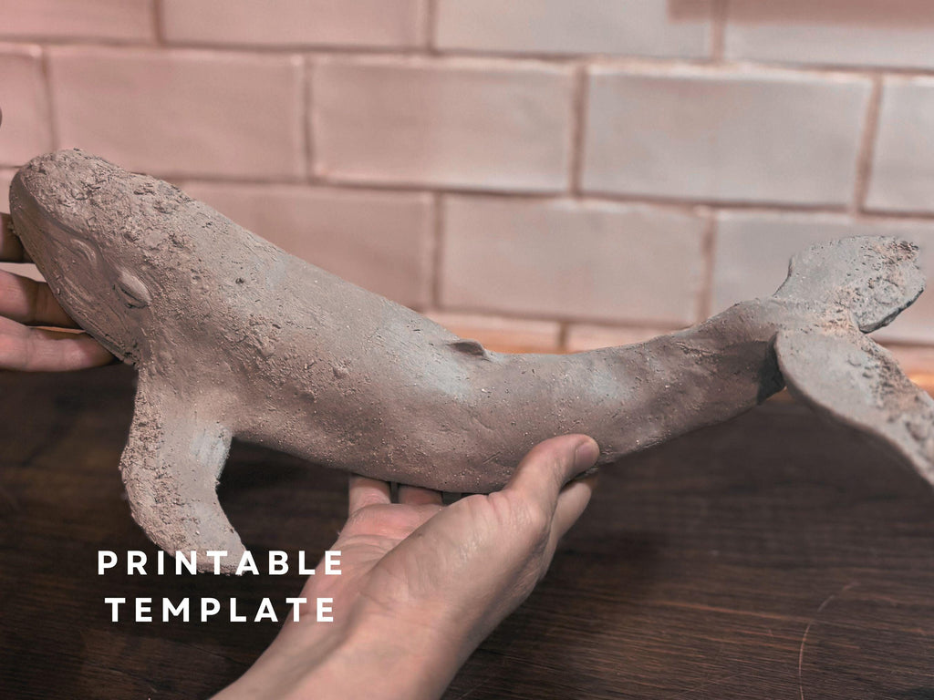 Whale Pottery Template: Slab Building PDF (Instant Download)