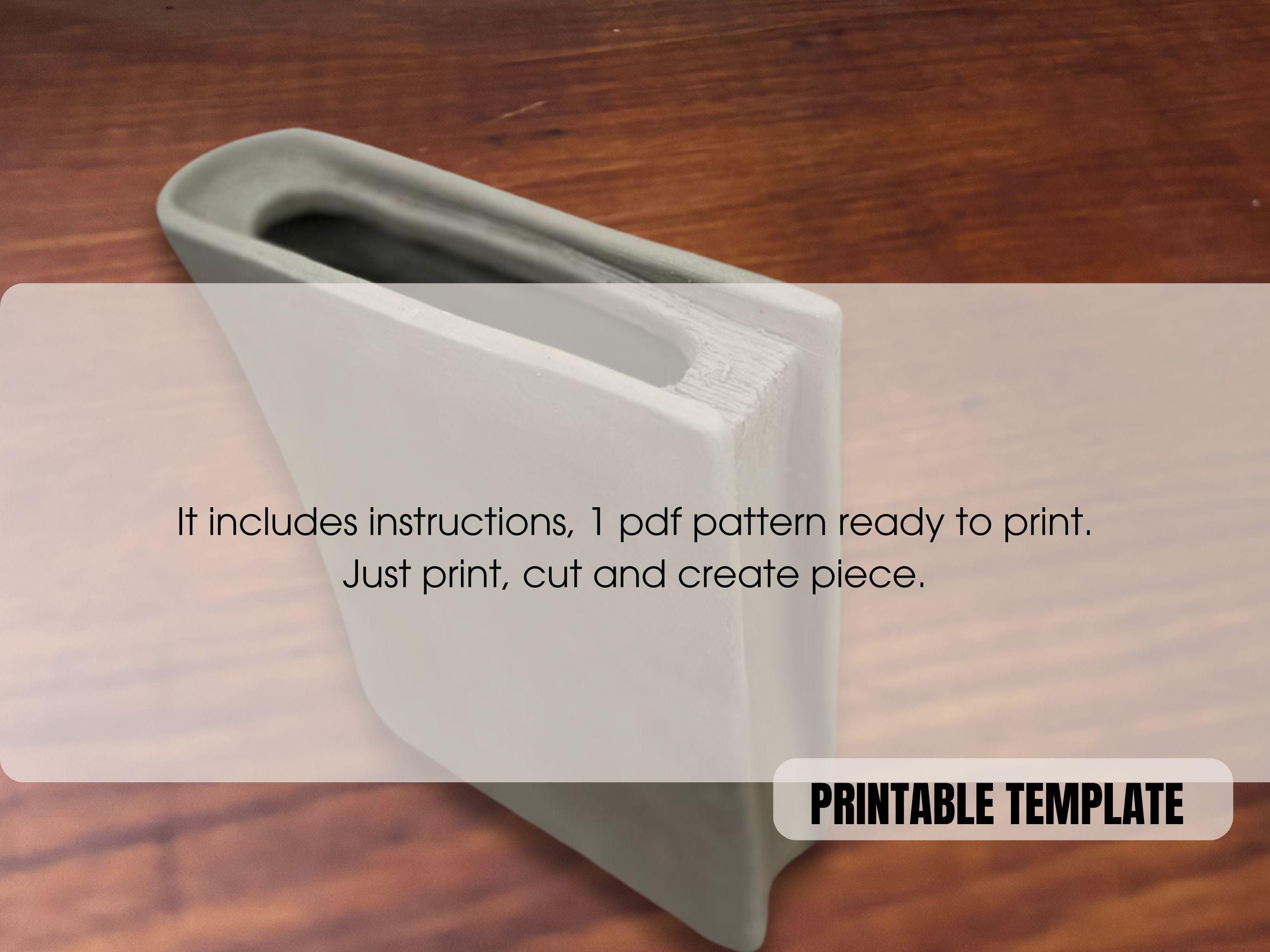 Book Vase Pottery Template: Slab Built DIY Pottery Tool (PDF Pattern)