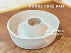 Bundt Cake Pan Pottery Template